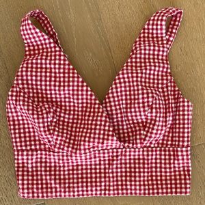 Red & White Check Halter from Brandy Melville